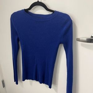 Halogen Blue Ribbed Sweater - XS